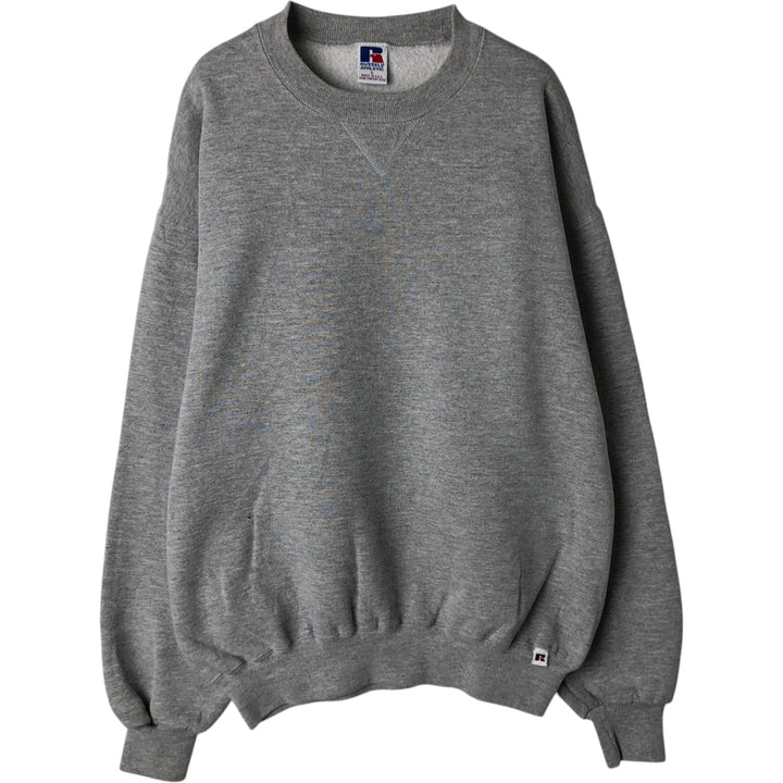 Vintage 90'S Russell ATHLETIC blank sweatshirt, made in the USA, size L, men's cotton gray type Vintage Second Hand