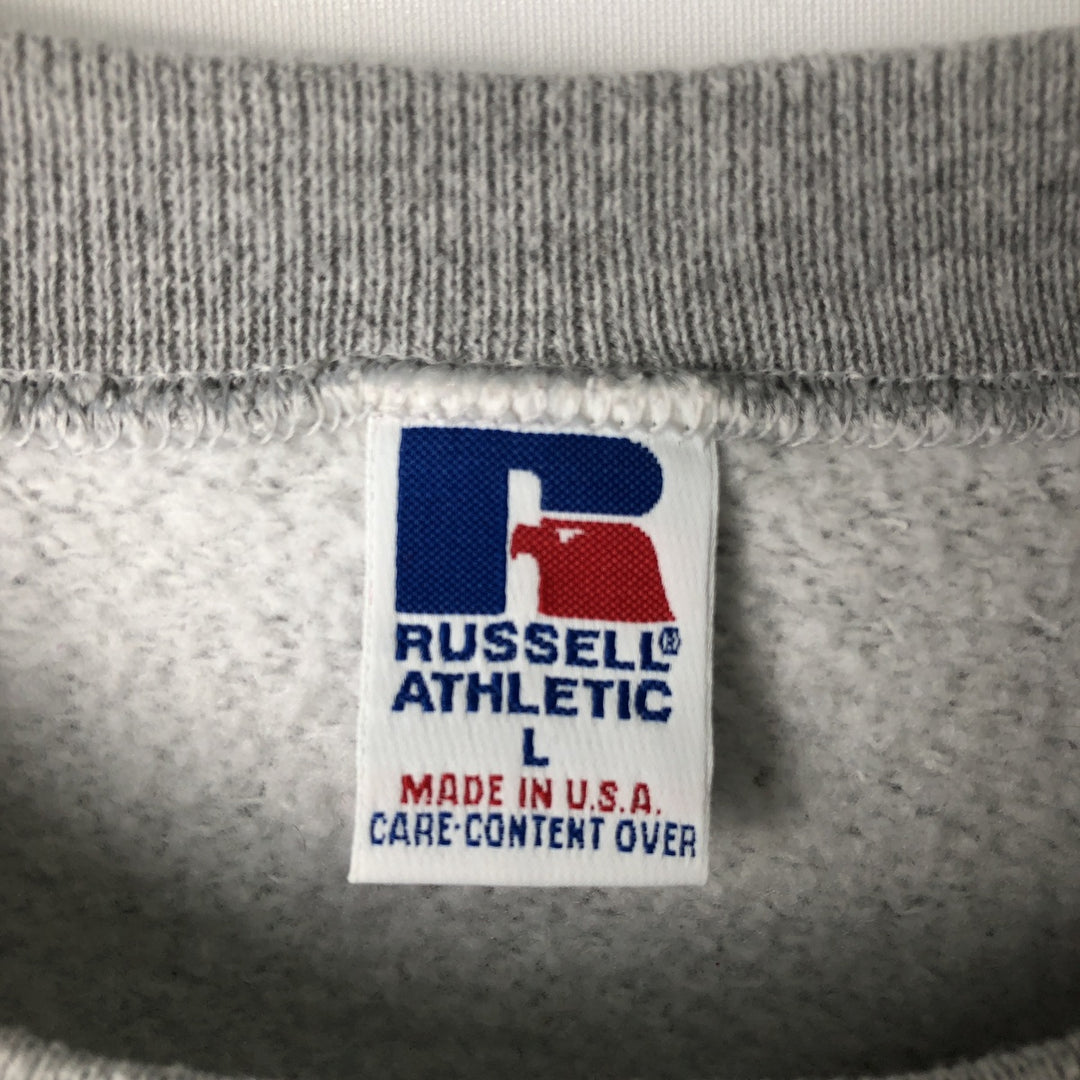 Vintage 90'S Russell ATHLETIC blank sweatshirt, made in the USA, size L, men's cotton gray type Vintage Second Hand