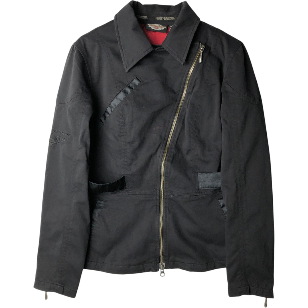 Harley-Davidson Cotton Rider Jacket, Women's Size M (approx.) cotton black type Vintage Second Hand
