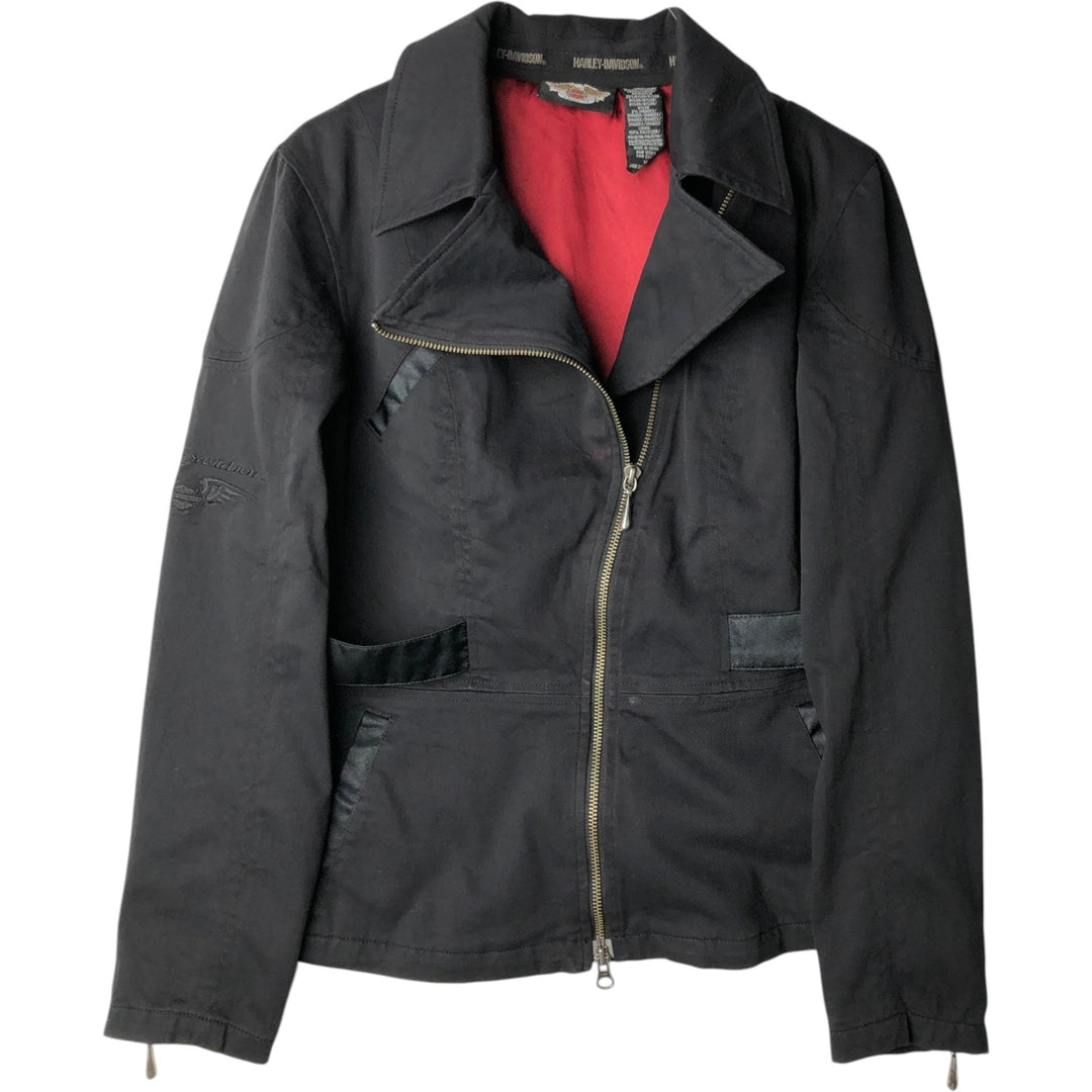 Harley-Davidson Cotton Rider Jacket, Women's Size M (approx.) cotton black type Vintage Second Hand