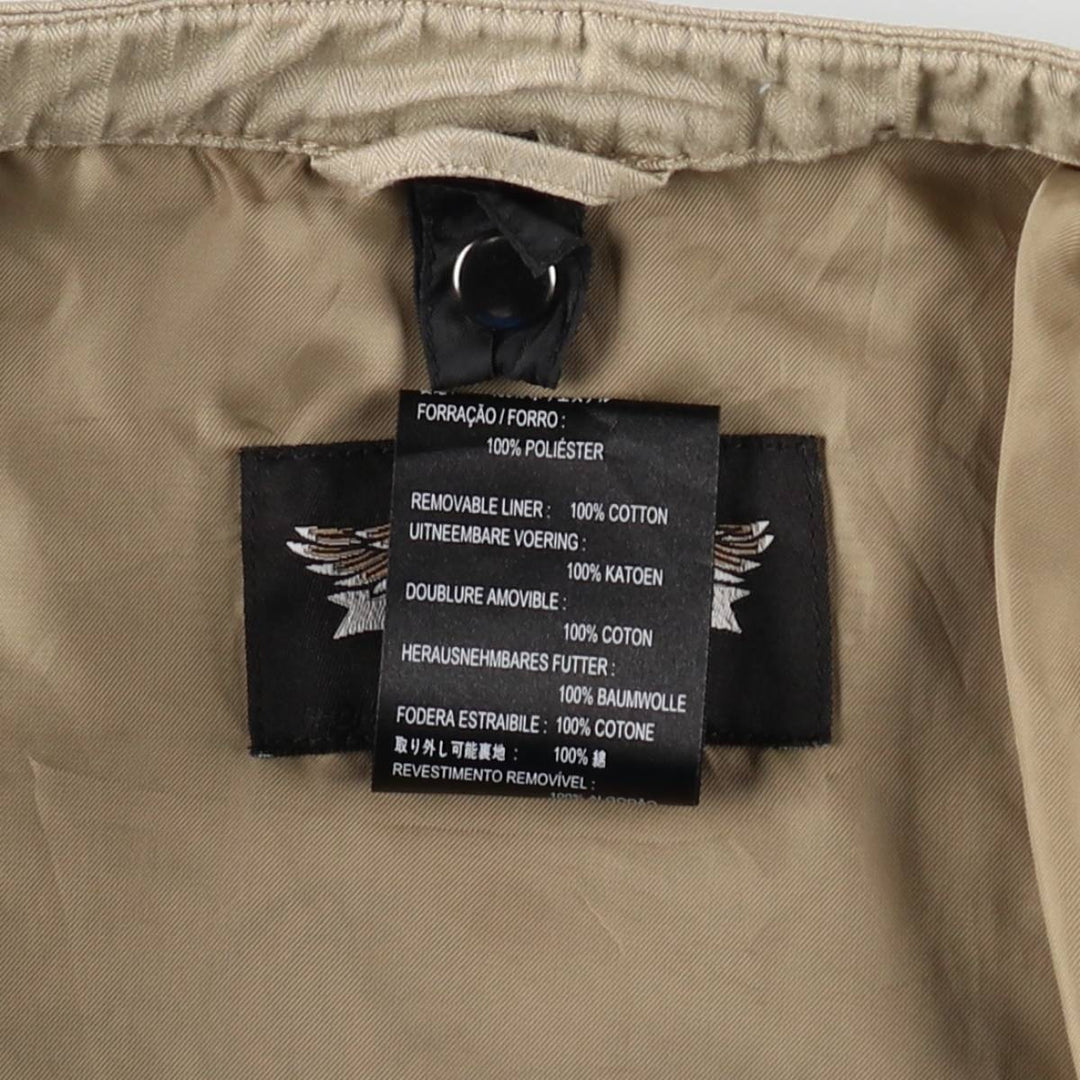 Harley-Davidson Lace-Up Cotton Jacket, Women's Size XL (approx.) cotton Khaki type beige Vintage Second Hand
