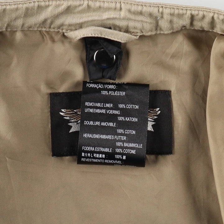 Harley-Davidson Lace-Up Cotton Jacket, Women's Size XL (approx.) cotton Khaki type beige Vintage Second Hand