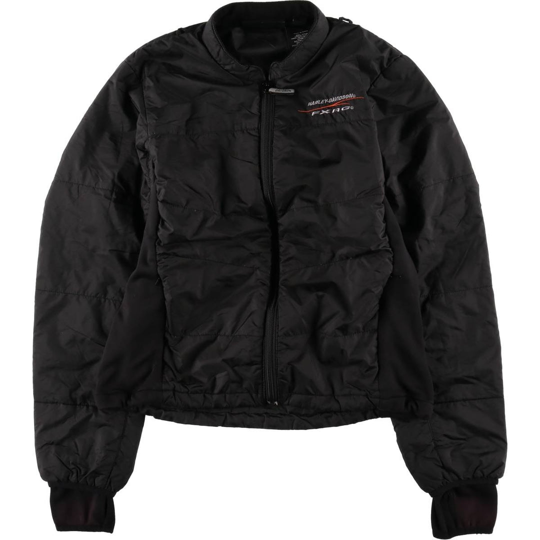 Harley-Davidson padded liner jacket with thumbholes, women's size M equivalent. Nylon black type Vintage Second Hand