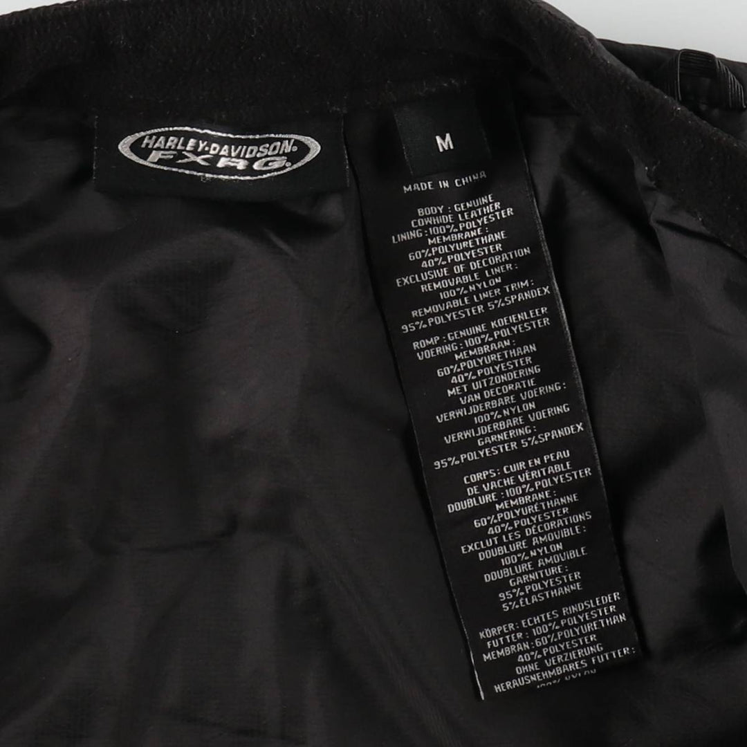 Harley-Davidson padded liner jacket with thumbholes, women's size M equivalent. Nylon black type Vintage Second Hand