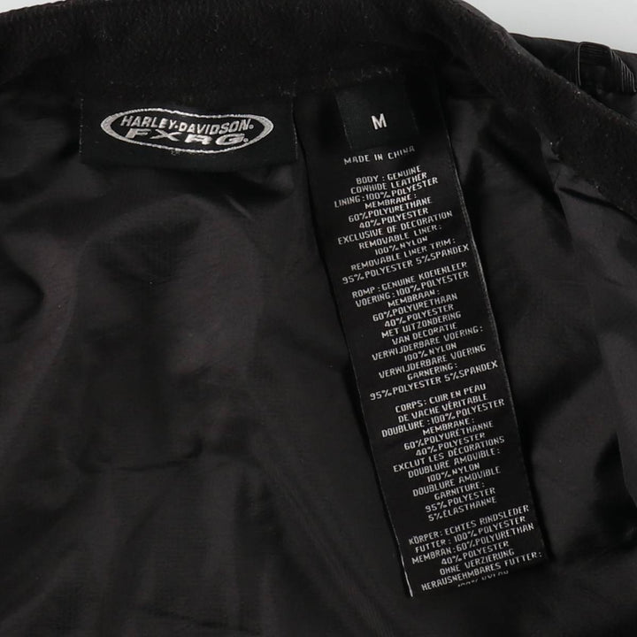 Harley-Davidson padded liner jacket with thumbholes, women's size M equivalent. Nylon black type Vintage Second Hand