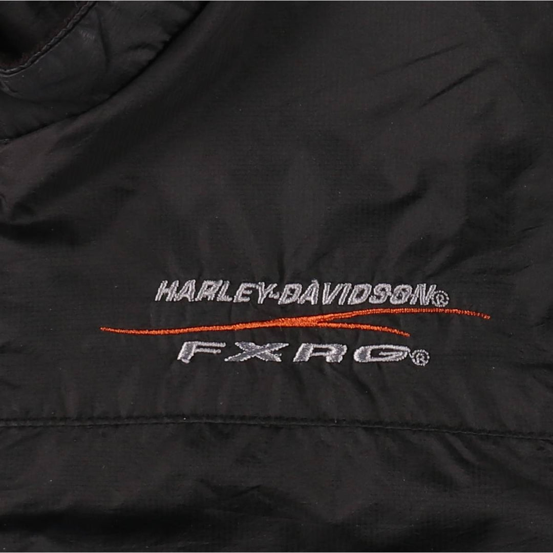 Harley-Davidson padded liner jacket with thumbholes, women's size M equivalent. Nylon black type Vintage Second Hand