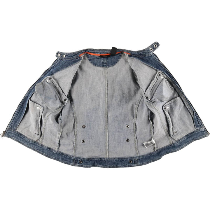 Harley-Davidson denim rider jacket, women's size XL (approx.) cotton blue type Vintage Second Hand
