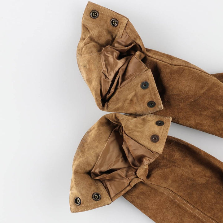 90'S GAP (Old GAP) Suede Leather Jacket, Women's Size L (approx.), Vintage Genuine suede leather brown type Vintage Second Hand