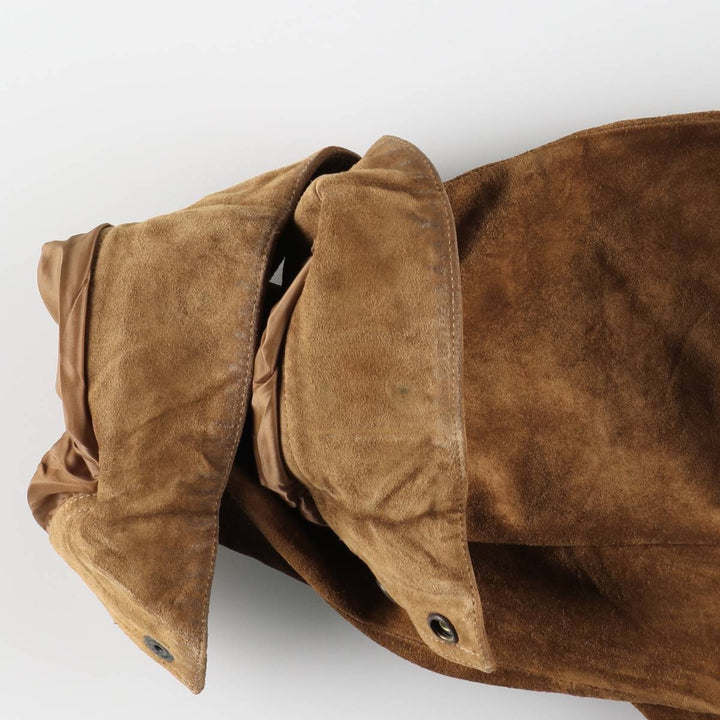 90'S GAP (Old GAP) Suede Leather Jacket, Women's Size L (approx.), Vintage Genuine suede leather brown type Vintage Second Hand