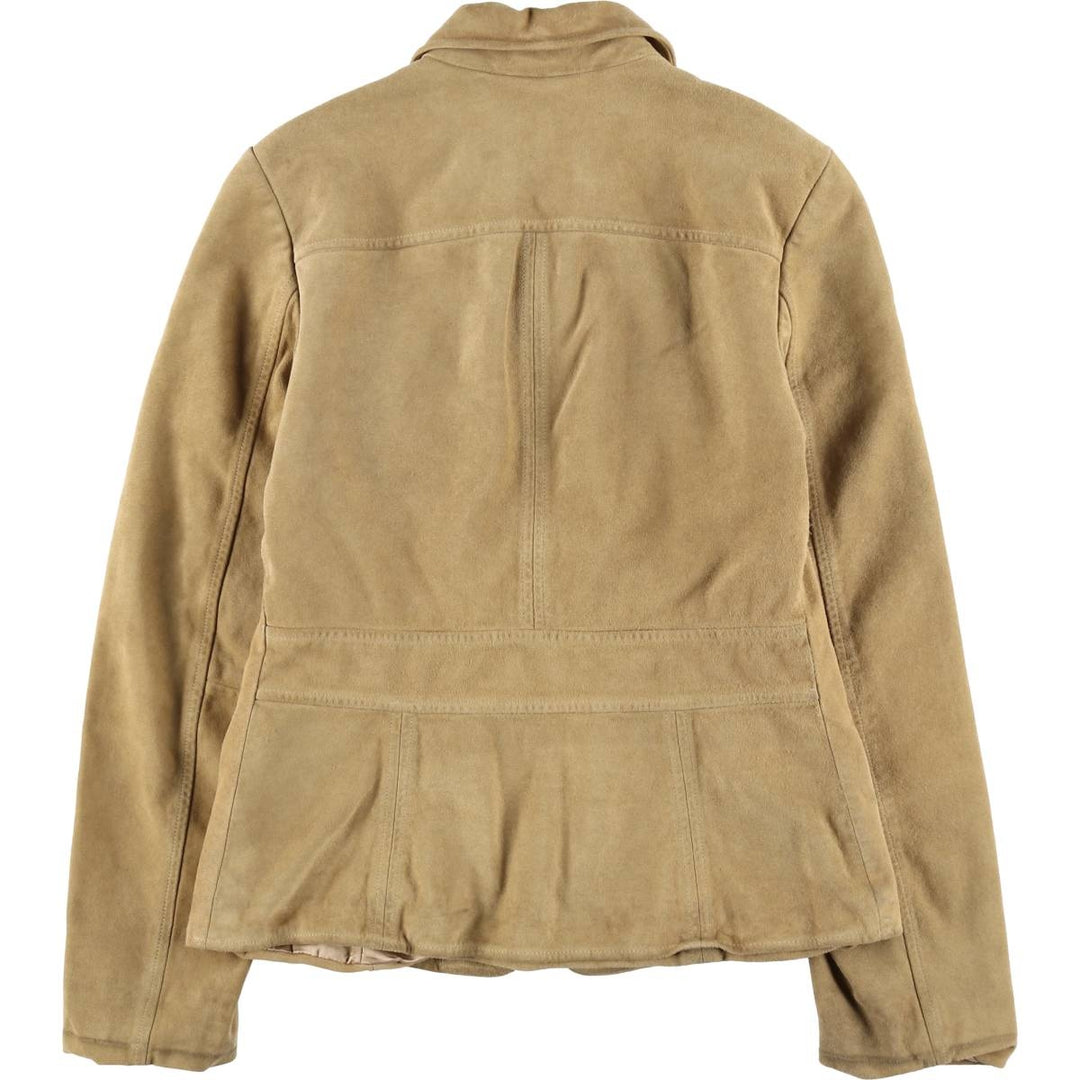2000'S Banana Republic suede leather jacket, women's size S (approx.) Genuine suede leather Beige type Vintage Second Hand