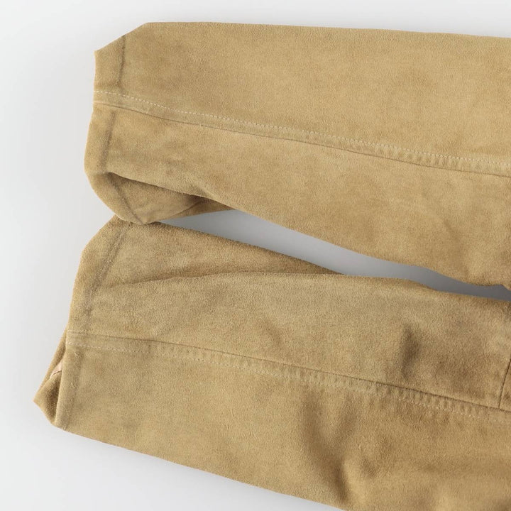 2000'S Banana Republic suede leather jacket, women's size S (approx.) Genuine suede leather Beige type Vintage Second Hand