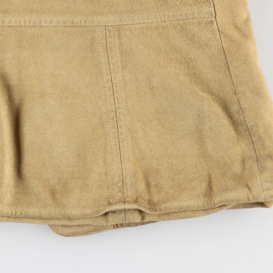 2000'S Banana Republic suede leather jacket, women's size S (approx.) Genuine suede leather Beige type Vintage Second Hand