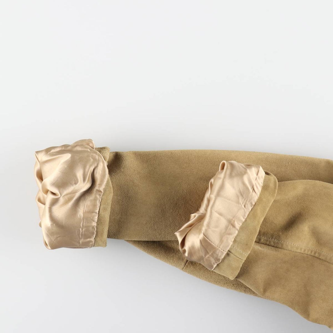 2000'S Banana Republic suede leather jacket, women's size S (approx.) Genuine suede leather Beige type Vintage Second Hand