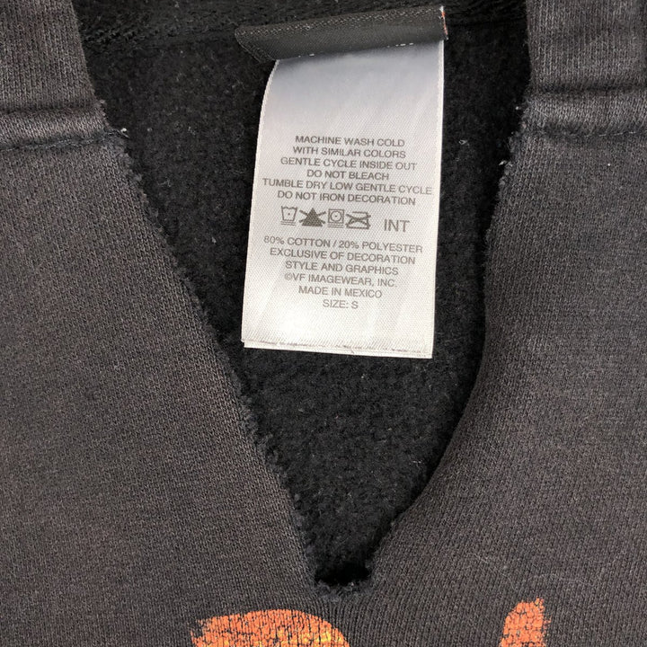 Harley-Davidson Cut-Off Advertising Sweatshirt Pullover Hoodie (Women's Size S) cotton black type Vintage Second Hand