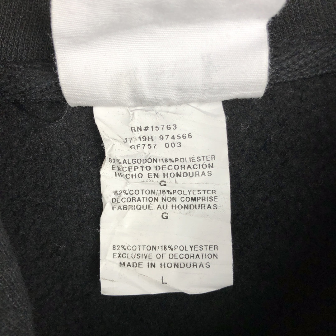 Champion Reverse Weave Blank Sweatshirt Hoodie (Women's Size L) cotton black type Vintage Second Hand