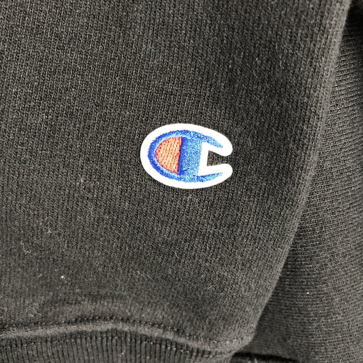 Champion Reverse Weave Blank Sweatshirt Hoodie (Women's Size L) cotton black type Vintage Second Hand