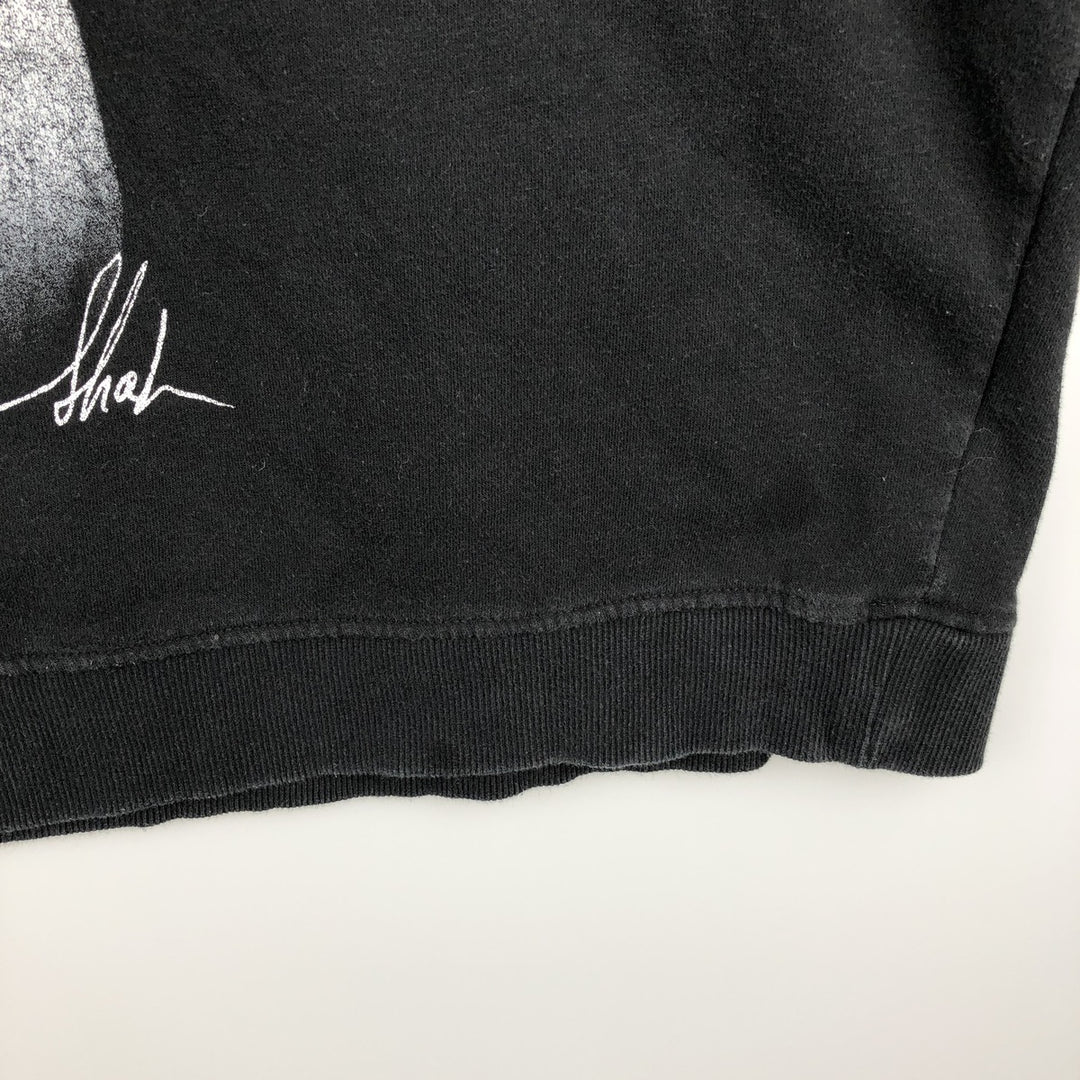 2pac Print Wrap Sweatshirt Pullover Hoodie - Men's XXL (approx.) cotton black type Vintage Second Hand