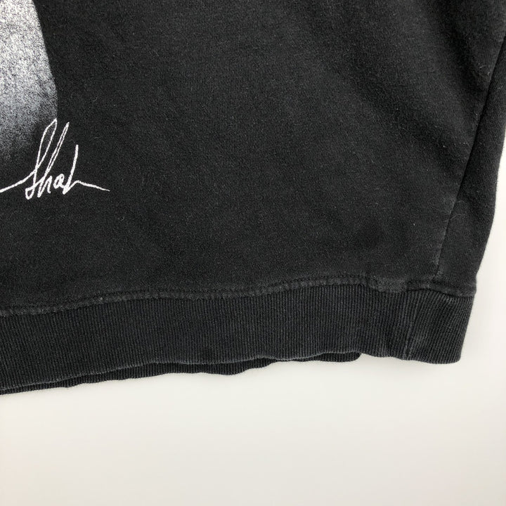 2pac Print Wrap Sweatshirt Pullover Hoodie - Men's XXL (approx.) cotton black type Vintage Second Hand