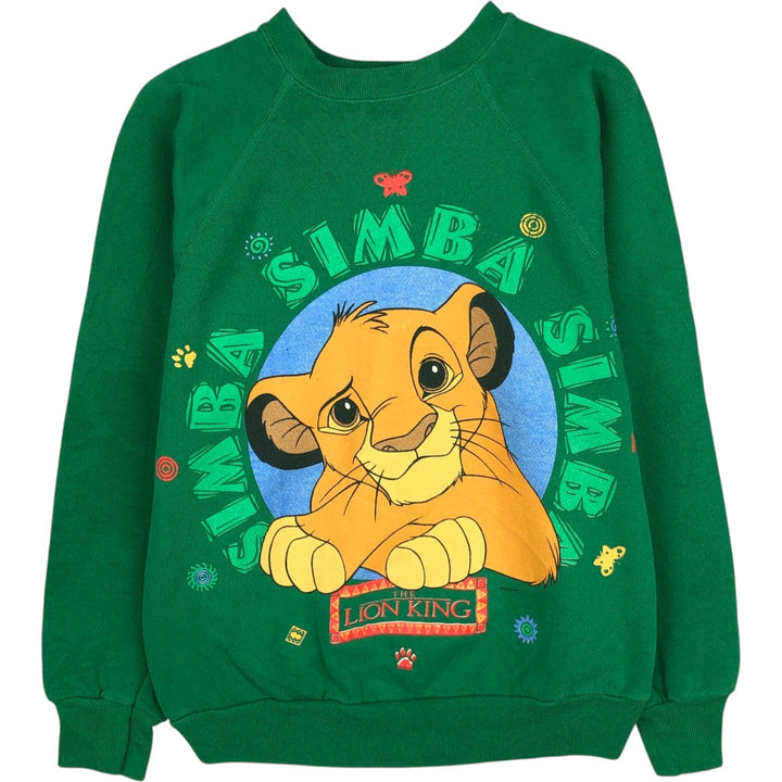 THE LION KING SINBA Lion King Simba Character Sweatshirt, Women's Size S (approx.), Vintage unclear green type Vintage Second Hand
