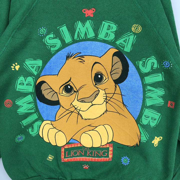 THE LION KING SINBA Lion King Simba Character Sweatshirt, Women's Size S (approx.), Vintage unclear green type Vintage Second Hand