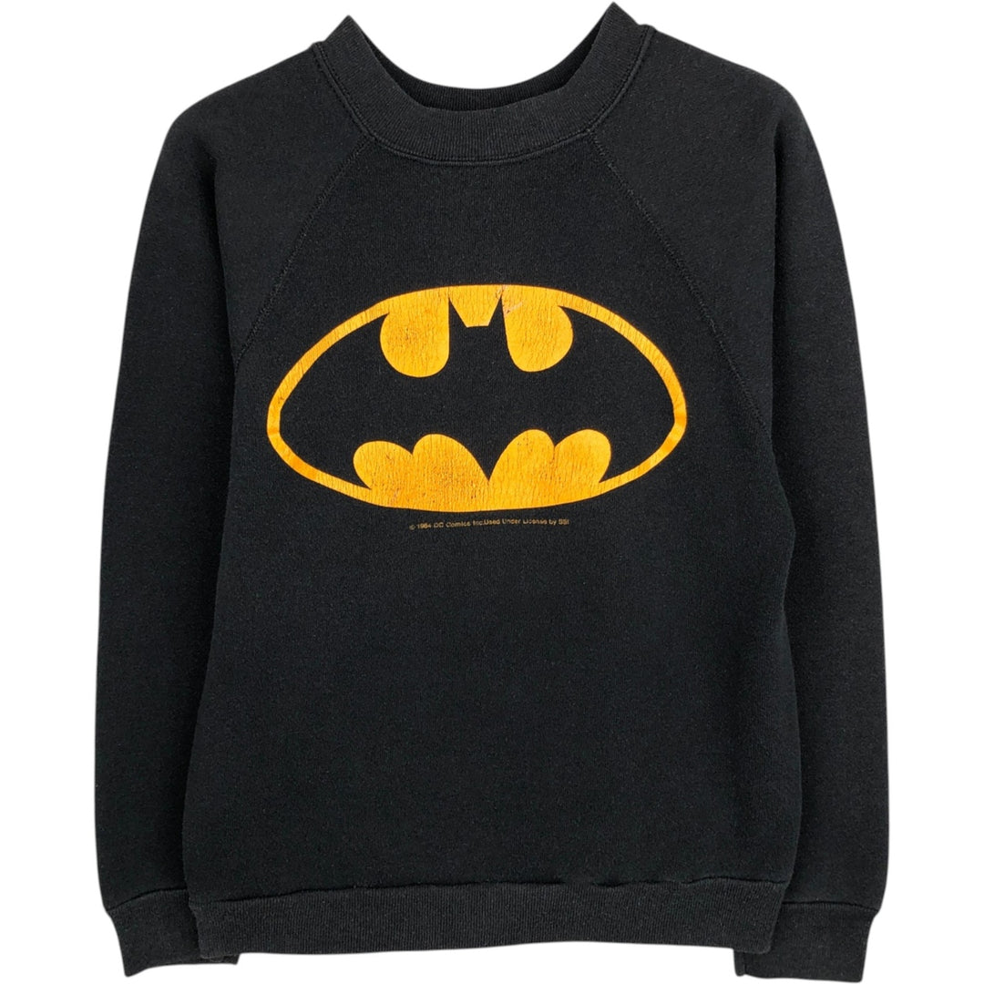 90'S TOP HALF BATMAN Batman Character Sweatshirt, Made in USA, Women's Size S (Equivalent), Vintage cotton black type Vintage Second Hand