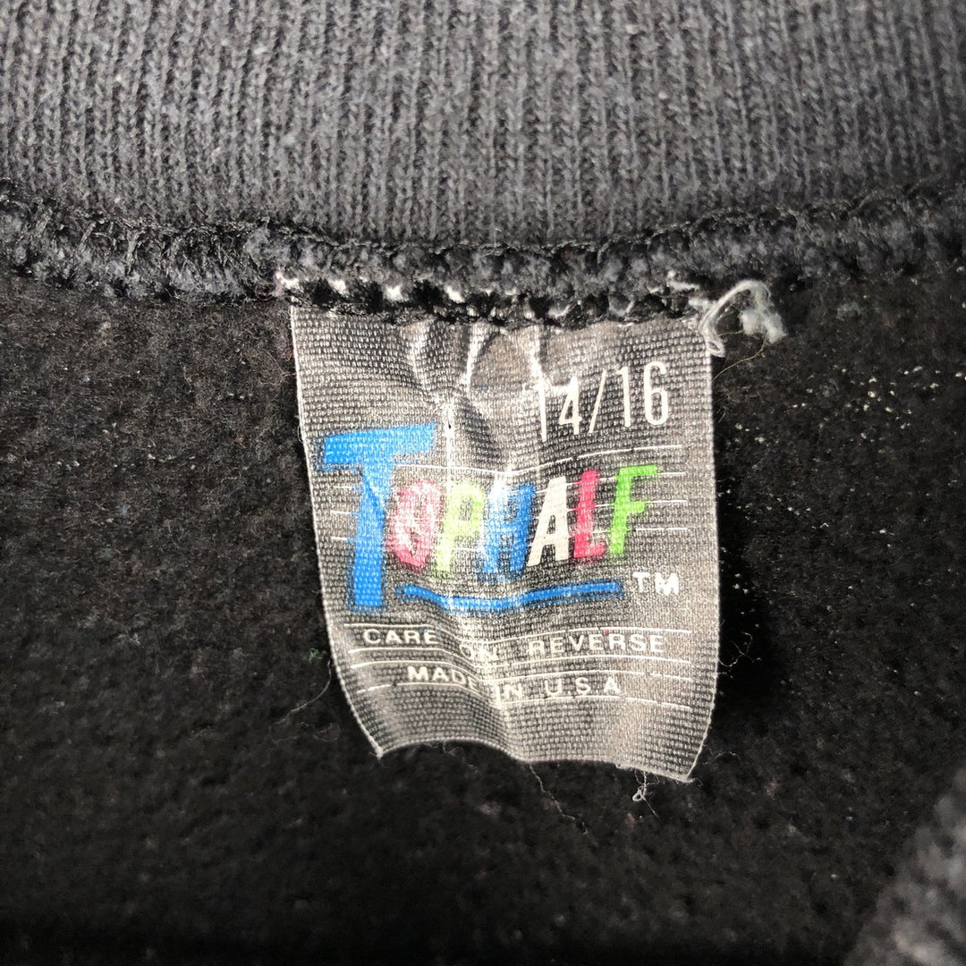 90'S TOP HALF BATMAN Batman Character Sweatshirt, Made in USA, Women's Size S (Equivalent), Vintage cotton black type Vintage Second Hand