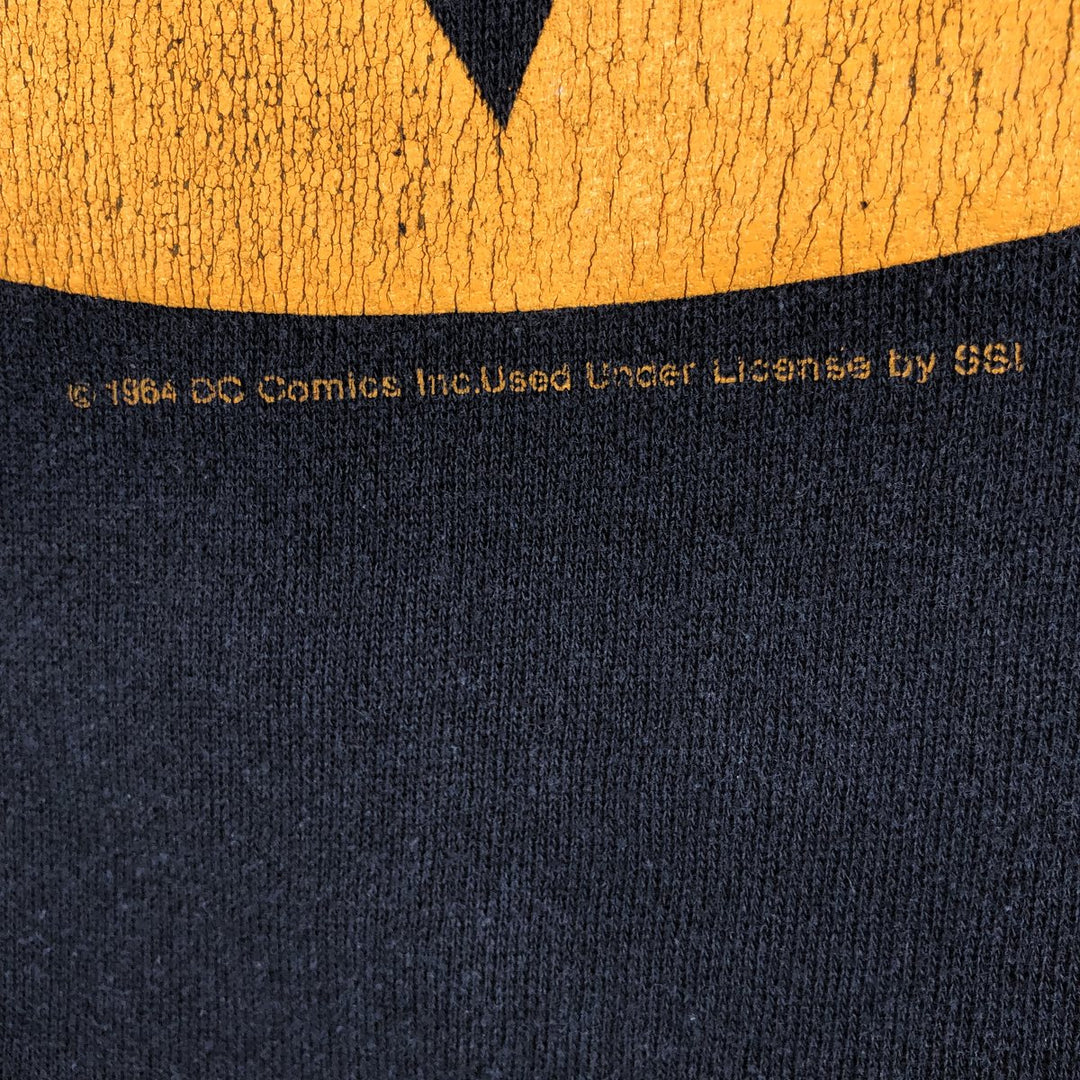 90'S TOP HALF BATMAN Batman Character Sweatshirt, Made in USA, Women's Size S (Equivalent), Vintage cotton black type Vintage Second Hand