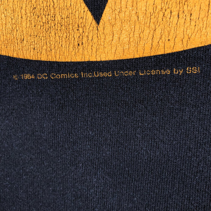 90'S TOP HALF BATMAN Batman Character Sweatshirt, Made in USA, Women's Size S (Equivalent), Vintage cotton black type Vintage Second Hand
