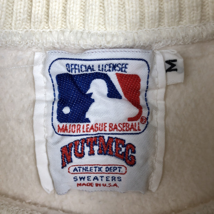 90'S Nutmeg MLB New York Mets Mock Neck Sweatshirt, Made in USA, Men's Size M (Equivalent), Vintage cotton unbleached Vintage Second Hand