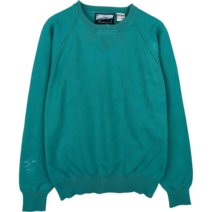 80'S FIELDMASTER Plain Cotton Knit Sweater, Women's Size M (approx.), Vintage cotton Emerald green Vintage Second Hand