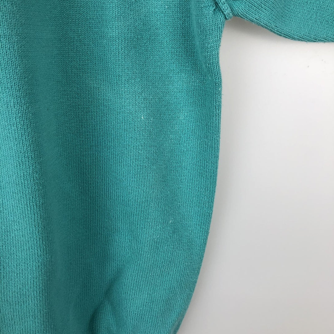 80'S FIELDMASTER Plain Cotton Knit Sweater, Women's Size M (approx.), Vintage cotton Emerald green Vintage Second Hand