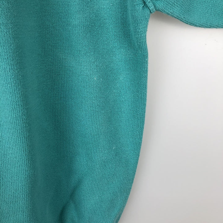 80'S FIELDMASTER Plain Cotton Knit Sweater, Women's Size M (approx.), Vintage cotton Emerald green Vintage Second Hand