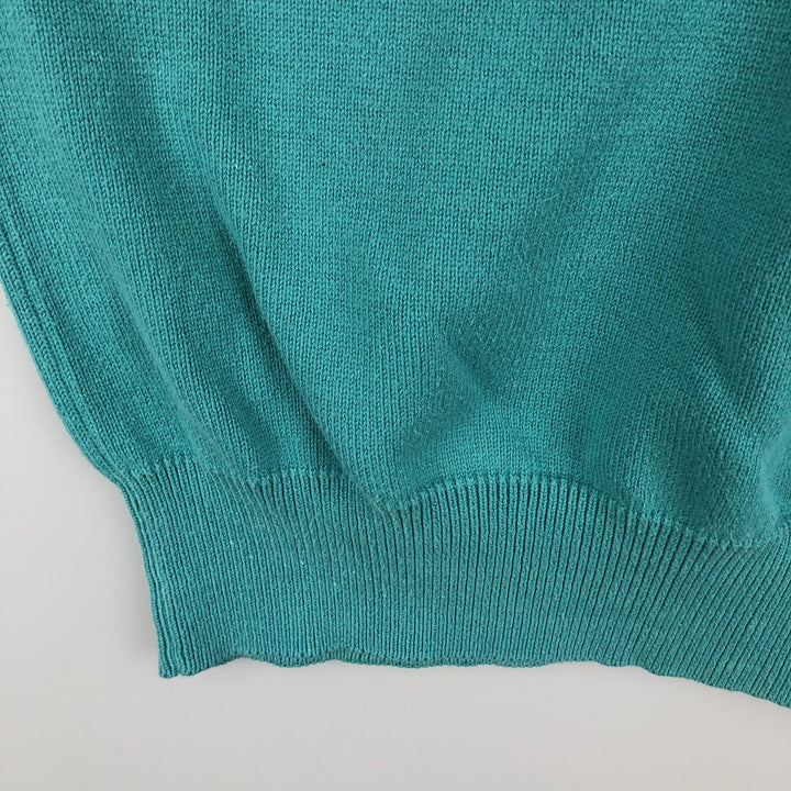 80'S FIELDMASTER Plain Cotton Knit Sweater, Women's Size M (approx.), Vintage cotton Emerald green Vintage Second Hand