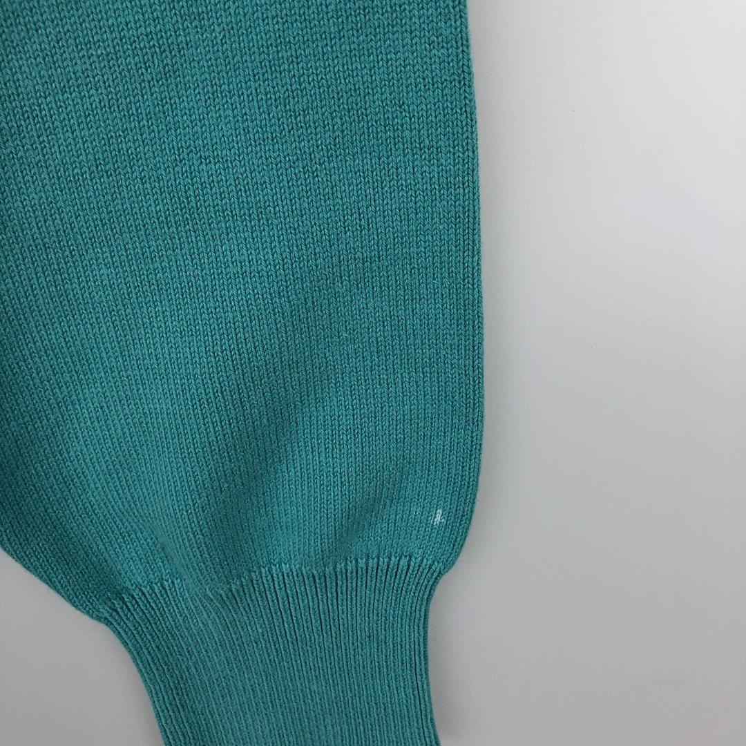 80'S FIELDMASTER Plain Cotton Knit Sweater, Women's Size M (approx.), Vintage cotton Emerald green Vintage Second Hand