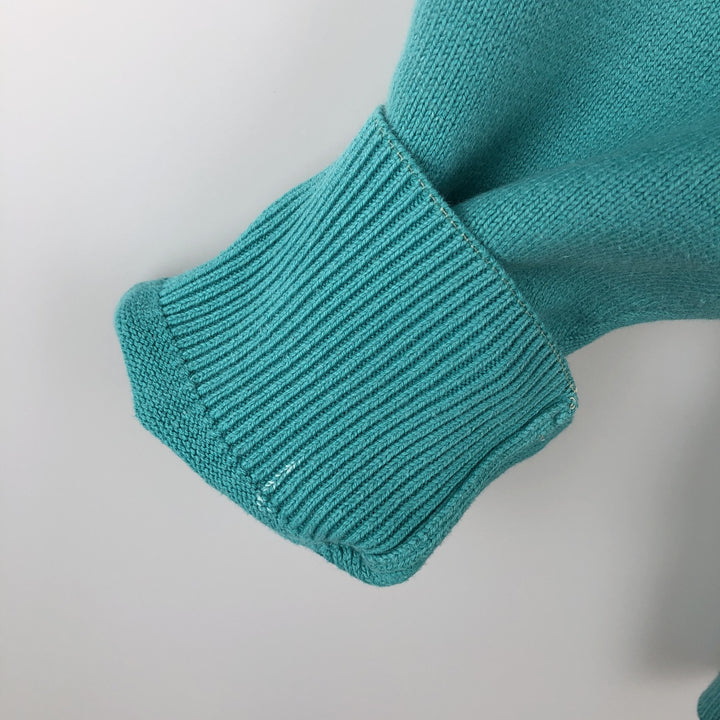 80'S FIELDMASTER Plain Cotton Knit Sweater, Women's Size M (approx.), Vintage cotton Emerald green Vintage Second Hand
