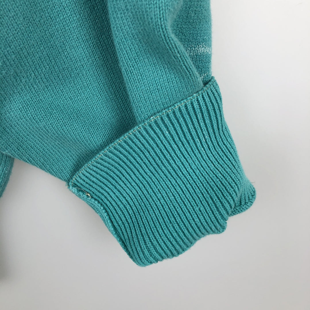 80'S FIELDMASTER Plain Cotton Knit Sweater, Women's Size M (approx.), Vintage cotton Emerald green Vintage Second Hand