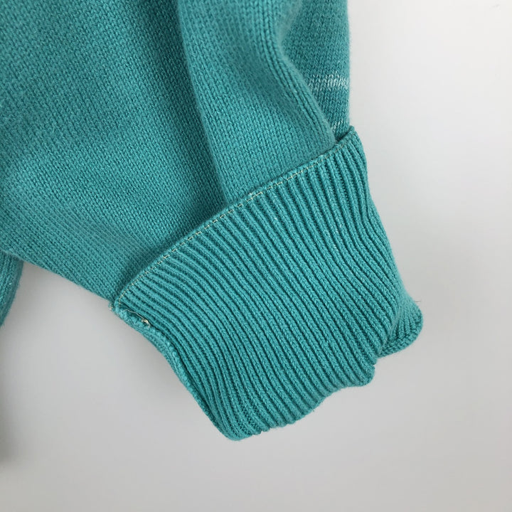 80'S FIELDMASTER Plain Cotton Knit Sweater, Women's Size M (approx.), Vintage cotton Emerald green Vintage Second Hand