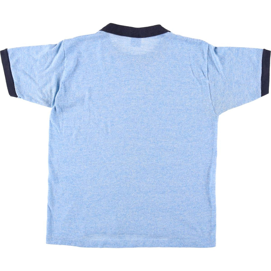80'S Sportswear Ringer T-Shirt, Made in USA, Women's Size M (approx.), Vintage polyester blue type Vintage Second Hand