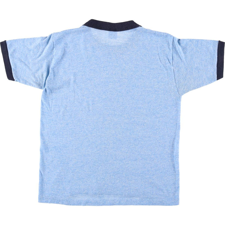 80'S Sportswear Ringer T-Shirt, Made in USA, Women's Size M (approx.), Vintage polyester blue type Vintage Second Hand