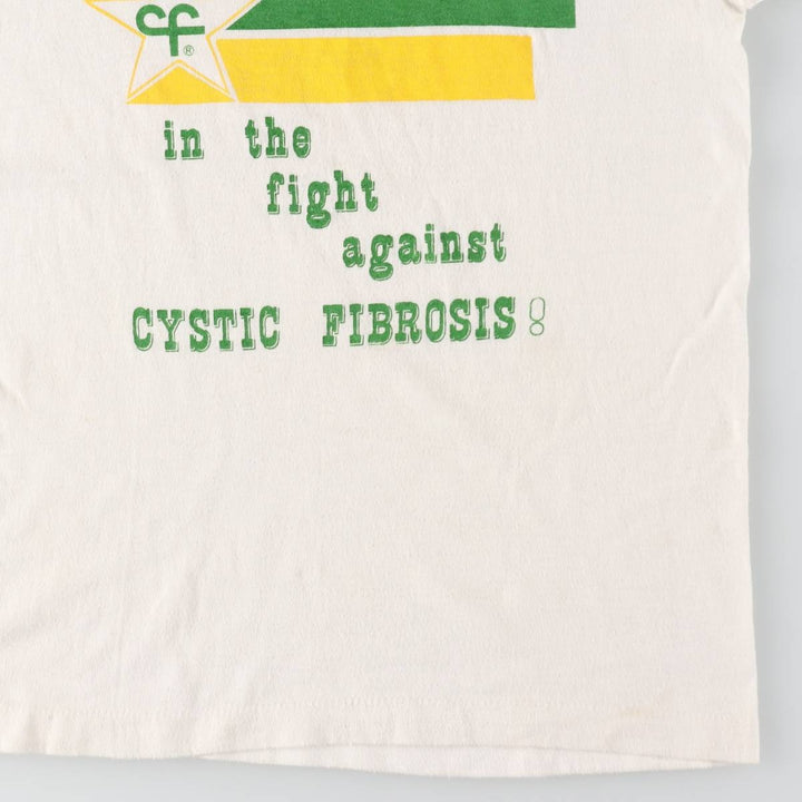 80'S Screen Stars Message Ringer T-Shirt, Made in USA, Women's Size XS (approx.), Vintage cotton white type Vintage Second Hand