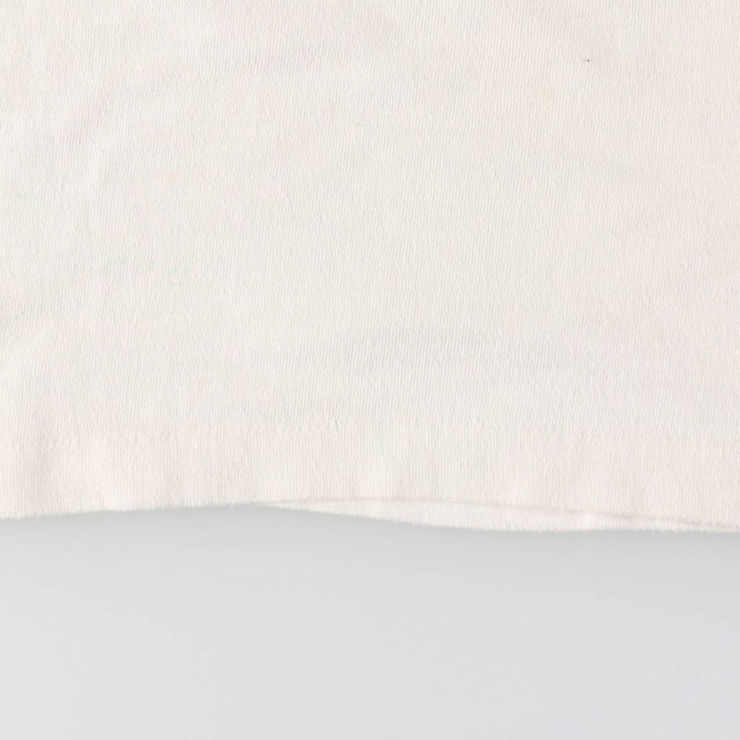 ~1980'S Hanes Poly-Cotton Orange Tag Ringer T-Shirt, Made in USA, Women's Size S (Equivalent), Vintage cotton white type Vintage Second Hand