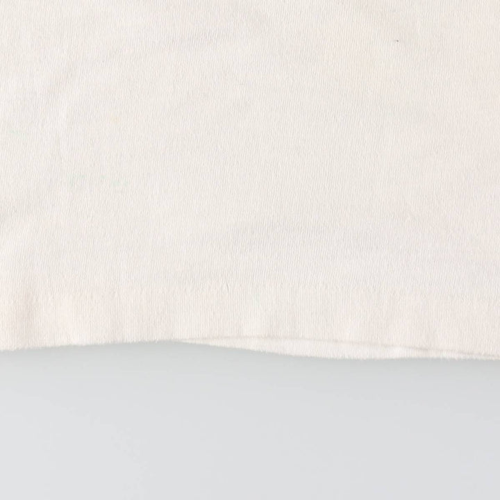 ~1980'S Hanes Poly-Cotton Orange Tag Ringer T-Shirt, Made in USA, Women's Size S (Equivalent), Vintage cotton white type Vintage Second Hand