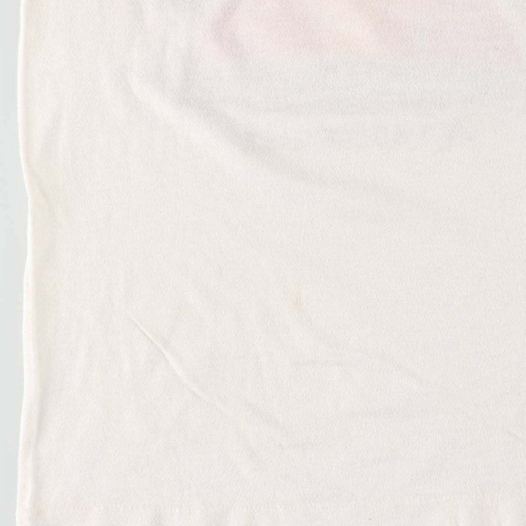 ~1980'S Hanes Poly-Cotton Orange Tag Ringer T-Shirt, Made in USA, Women's Size S (Equivalent), Vintage cotton white type Vintage Second Hand