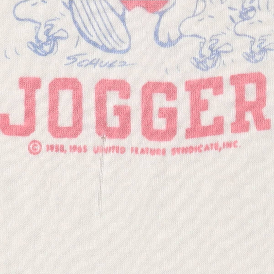 70'S Champion Snoopy College Ringer T-Shirt (Women's Size S) Vintage cotton white type Vintage Second Hand