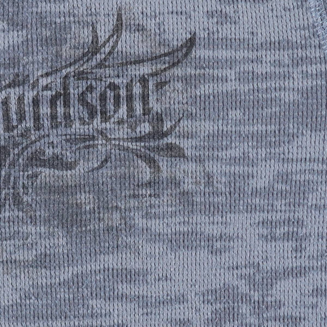 Harley-Davidson Tribal Motorcycle Thermal Long-Sleeve T-Shirt Honeycomb Pattern, Women's Size S (approx.) unclear blue type Vintage Second Hand