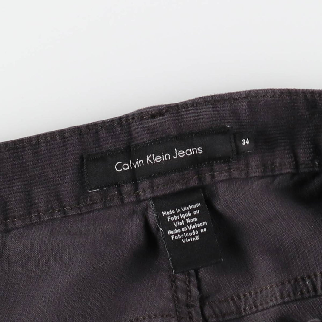 Calvin Klein Jeans corduroy pants for men, size W35 cotton black type Vintage Second Hand
