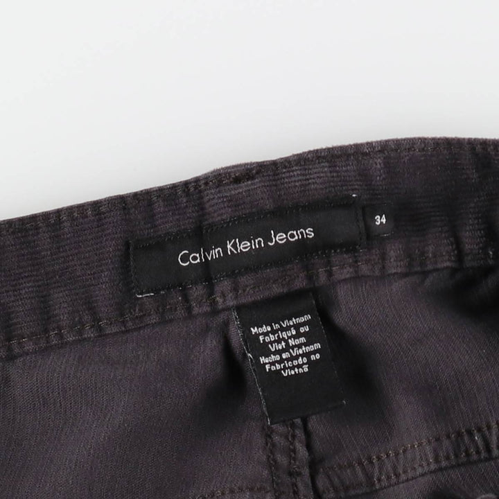 Calvin Klein Jeans corduroy pants for men, size W35 cotton black type Vintage Second Hand
