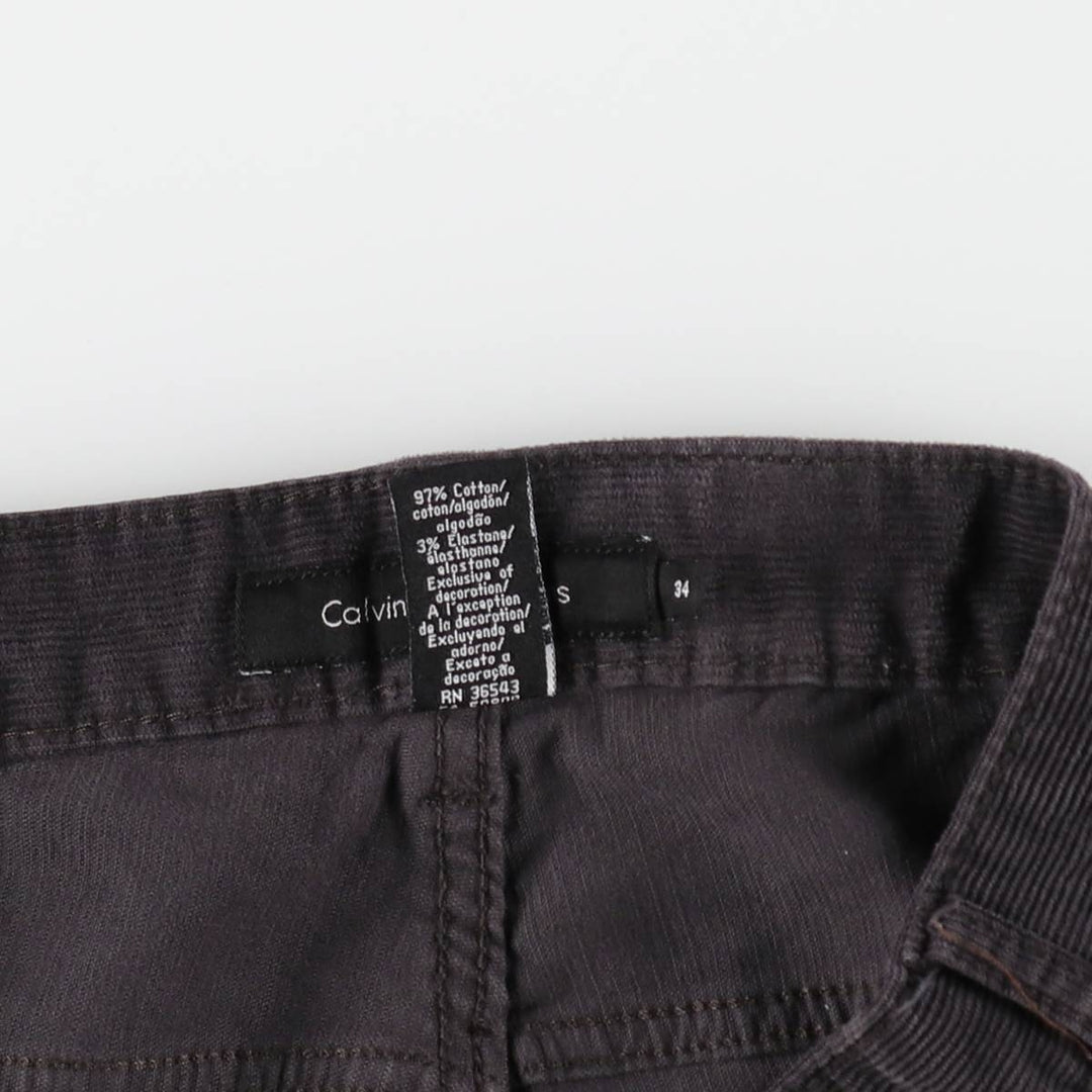 Calvin Klein Jeans corduroy pants for men, size W35 cotton black type Vintage Second Hand
