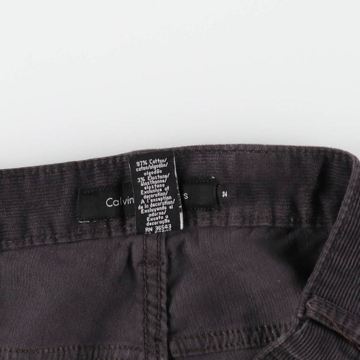 Calvin Klein Jeans corduroy pants for men, size W35 cotton black type Vintage Second Hand