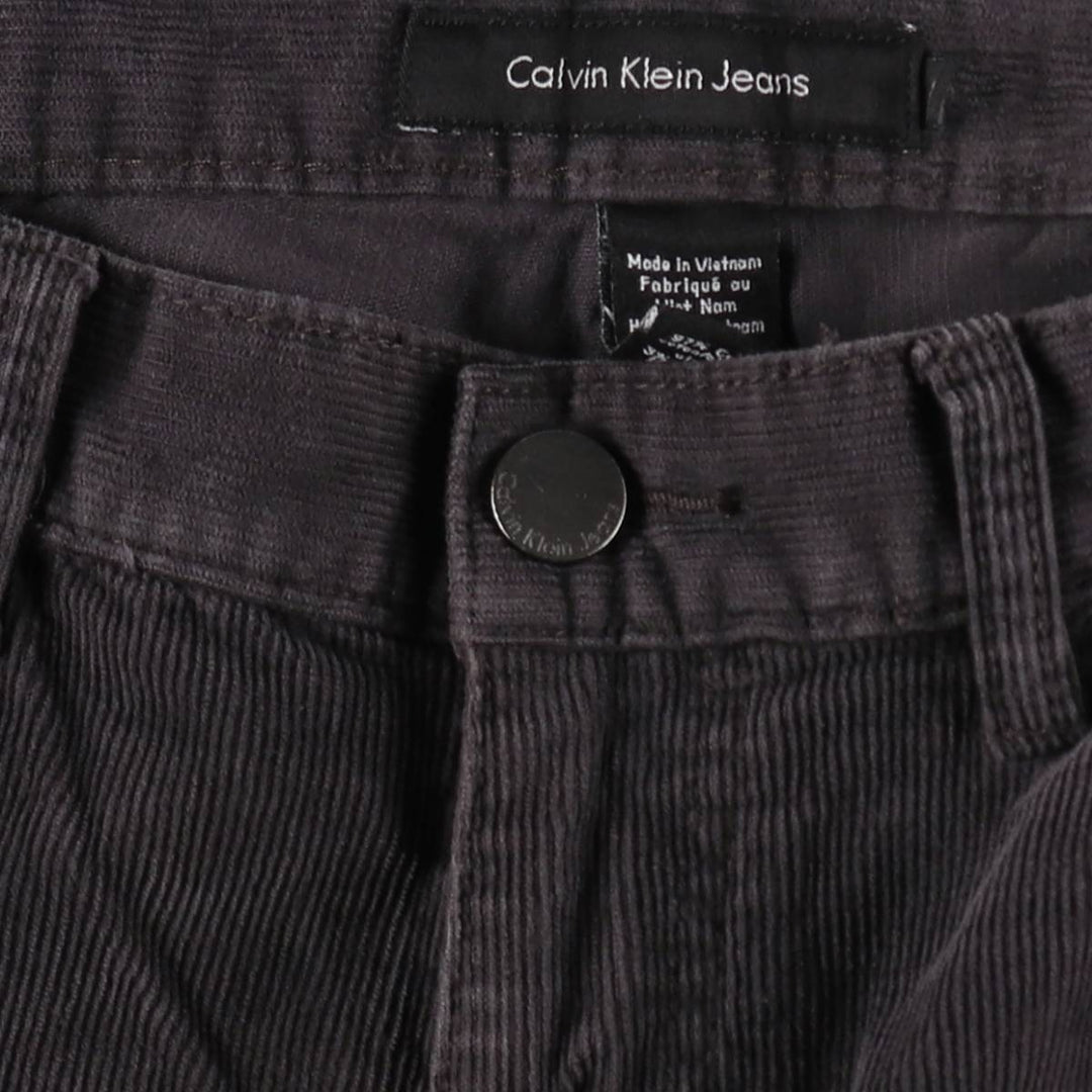 Calvin Klein Jeans corduroy pants for men, size W35 cotton black type Vintage Second Hand